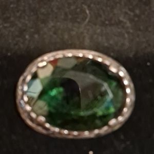 Green Chrome Diopside Brooch